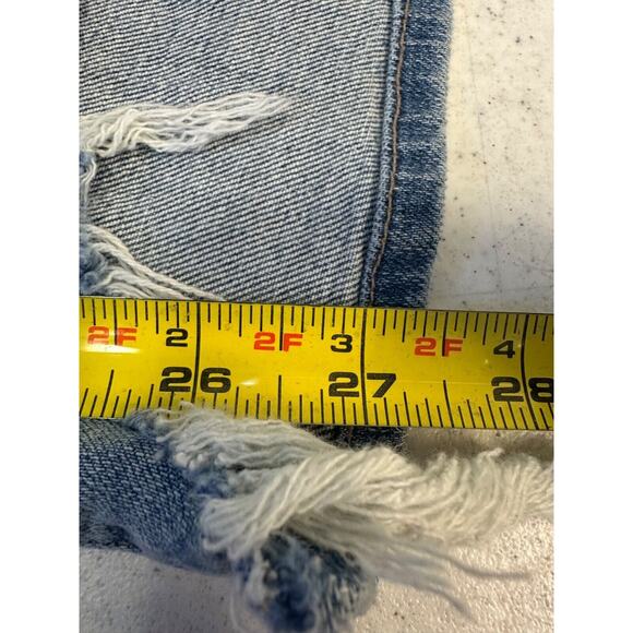 Jonathan Simkhai Women Standard Jeans Size 32 Light Wash Distressed Fray Hem C10 - Picture 9 of 9